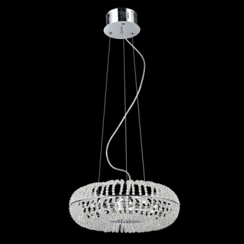 LUXERA&nbsp;64309 závěsné&nbsp;svítidlo&nbsp;TRISTAN . Max.příkon 9x20W G4. Materiál kov,křišťál. Barva chrom,sklo. Označení: 64