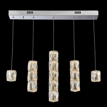 LUXERA&nbsp;62403 závěsné&nbsp;svítidlo&nbsp;POLAR&nbsp; . Max.příkon 39W LED 3000K&nbsp;. Materiál kov,křišťál. Barva chrom,skl