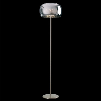 LUXERA&nbsp;46056&nbsp;stojací lampa&nbsp;SPHERA. Max.příkon 4x33W&nbsp;G9. Materiál kov,sklo. Barva chrom,sklo - 30% transparen