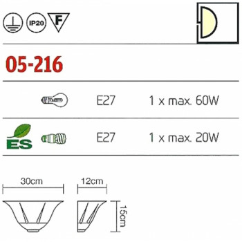 REDO SMARTER LANCE 05-216 nástěnné svítidlo 42W E27