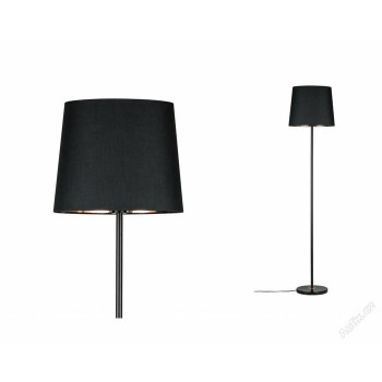 Stojací lampa Neordic Enja látkové stínidlo černá / měď / mramor - PAULMANN 796.12