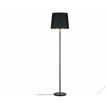 Stojací lampa Neordic Enja látkové stínidlo černá / měď / mramor - PAULMANN 796.12