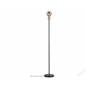 Stojací lampa Neordic Nordin černá / měď / mramor - PAULMANN 796.14
