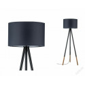 Stojací lampa Neordic Rurik látkové stínidlo šedé / dřevo - PAULMANN 796.33
