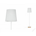 Stojací lampa Neordic Stellan látkové stínidlo bílá / dřevo - PAULMANN 796.34