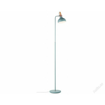 Stojací lampa Neordic Juna zelená / měď / dřevo - PAULMANN 796.54