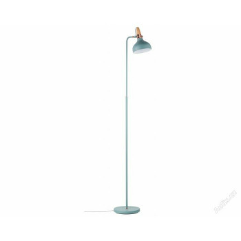 Stojací lampa Neordic Juna zelená / měď / dřevo - PAULMANN 796.54