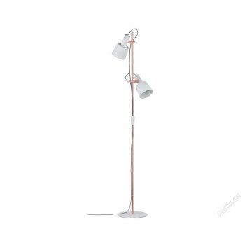 Stojací lampa Neordic Haldar bílá / měď - PAULMANN 796.60