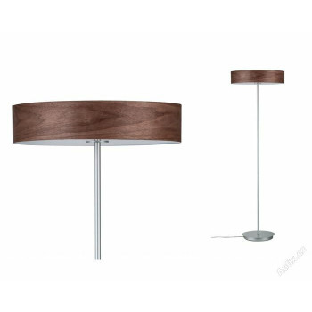 Stojací lampa Neordic Liska dřevo / chrom matný - PAULMANN 796.85