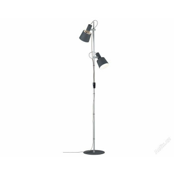 Stojací lampa Neordic Haldar šedá / chrom matný - PAULMANN 796.90