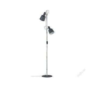 Stojací lampa Neordic Haldar šedá / chrom matný - PAULMANN 796.90