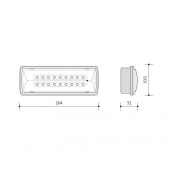 FENIX LED M nouzové svítidlo IP65 18LED 3h