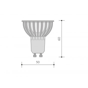 COB LED světelný zdroj 230V 5W GU10 teplá bílá