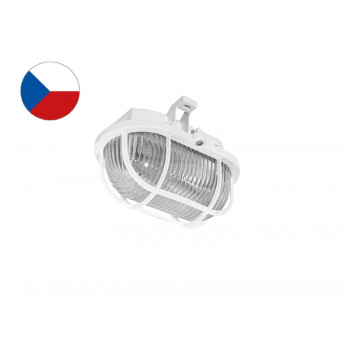 OVAL PLAST přisazené nástěnné svítidlo 60W bílá, transp.