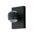 EGLO 94848 SESIMBA venkovní LED nástěnné svítidllo.2x3,7W LED,2x2800lm.Galvanizovaná ocel černá,plast čirý. Barva černá.Označení