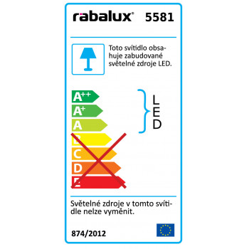 Zaputěné a přisazené osvětlení Lois Rabalux 5581