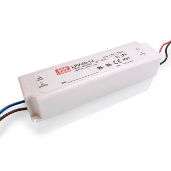 Napaječ Mean Well Input 230V AC Output 12V DC 5A 60W - LIGHT IMPRESSIONS