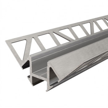 Reprofil dlaždicový profil roh vnitřní EV-01-12 stříbrná kartáčované 2500 mm - LIGHT IMPRESSIONS