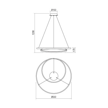 Závěsné stmívatelné LED svítidlo Torsion 01-1793 Redo Group