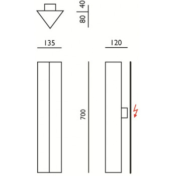 Nástěnné svítidlo Oboe V2 14W T5 230V EVG bílá sádra - ECO DESIGN 