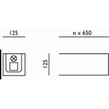 Nástěnná světelná římsa QR 608 - 65cm - ECO-DESIGN