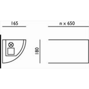 Nástěnná světelná římsa DR 508 - 65cm - ECO-DESIGN