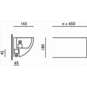 Nástěnná světelná římsa DRD 508 - 65cm - ECO-DESIGN