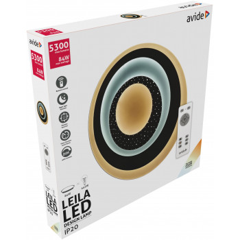 AVIDE LEILA LED stropní svítidlo v bílé barvě s dálkovým ovladačem 3000K - 6400K, 84W, 5300lm