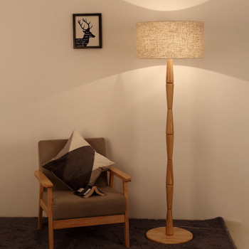 Vista stojací lampa 1xE27 - přírodní dřevo - VST13206