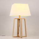 Vista stolní lampa dřevo Bílý jasan + len - VBL04