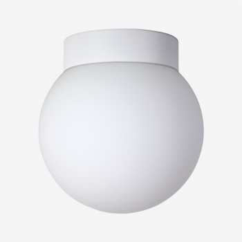 Stropní a nástěnné svítidlo POLARIS S 1x60(46)W E27 sklo bílá opál BS14.11.200.41 - LUCIS