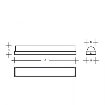 Nástěnné svítidlo CASTOR 18W LED 3000K sklo argento dorato opál PS2.L1.70 - LUCIS