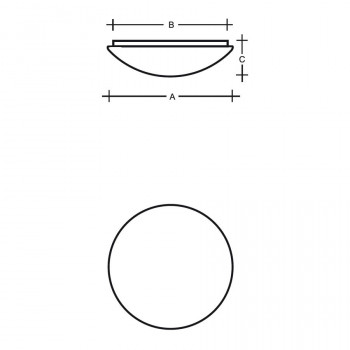 Stropní a nástěnné svítidlo CHARON IP44 16,5W LED 3000K sklo opál PS29.L1.T135 - LUCIS