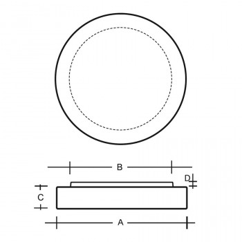 Stropní a nástěnné svítidlo ZERO 1x100(77)W E27 sklo opál S24.11.Z280 - LUCIS