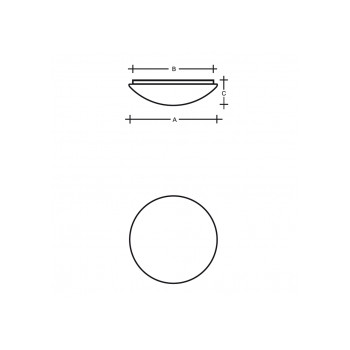 Stropní a nástěnné svítidlo CHARON PMMA 1x100(77)W E27 akrylátové sklo S33.11.CA3 - LUCIS