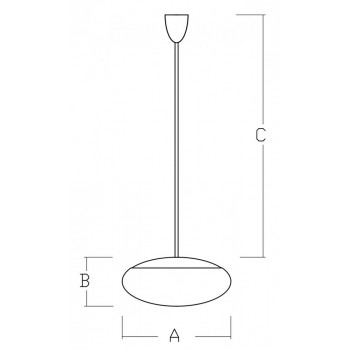 Závěsné svítidlo DAPHNE ZT 34,6W LED 3000K sklo argento dorato opál ZT.L1.D450.70 - LUCIS