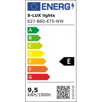 LED žárovka E27-B60-E75-WW S-Lux