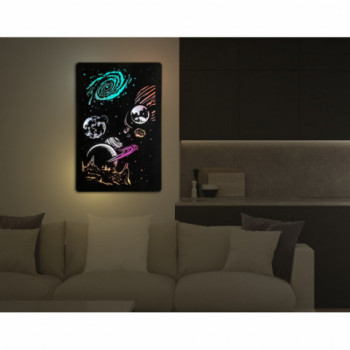 Li-Go "Vesmír" světelný obraz RGB 60x90cm , Barva dřeva dub B