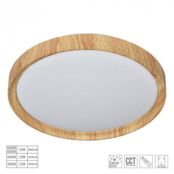 WOODEN LED/33W,3000-6500K,LIGHT WOOD