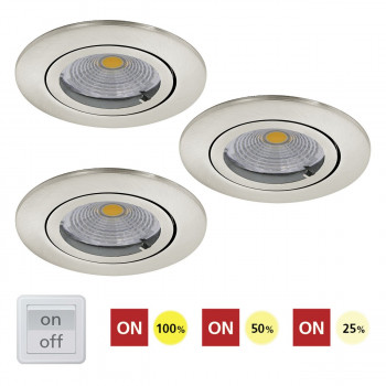 Eglo 95359 - SADA 3x LED podhledové svítidlo TEDO 3xGU10-LED/5W/230V