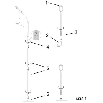 LED lampička XENIA 12W stmívatelná (stůl/zem/klip) - DL4306/B