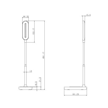 LED lampička OCTAVIA 7W stmívatelná s bezd.nabíjením - DL4301/B