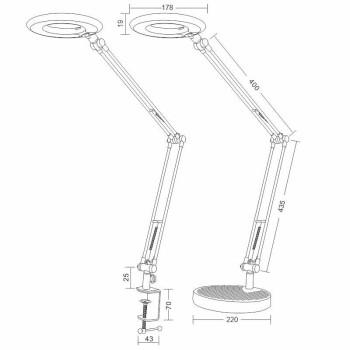 LED lampička BIANCA 8W s klipem - DL1203/B