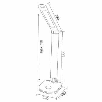 LED lampička HAZEL 5W stmívatelná s USB - DL1201/W