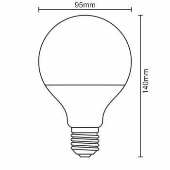 LED 18W - G95/E27/SMD/3000K - ZLS912