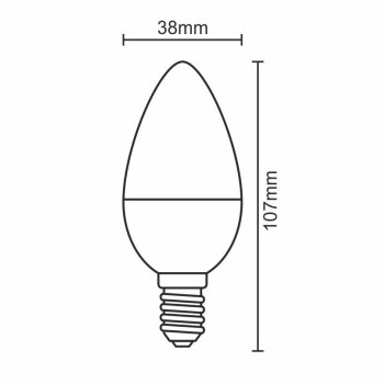 LED 8W-C37/E14/SMD/6000K-ZLS704