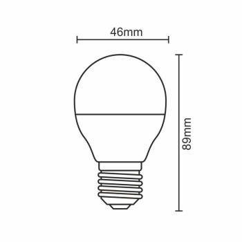 LED 8W-G45/E27/SMD/6000K-ZLS809