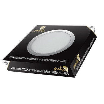 NEDES LED panel podhledové svítidlo kruh 18W 85-265V 4000K IP20 LPL124A stříbrná