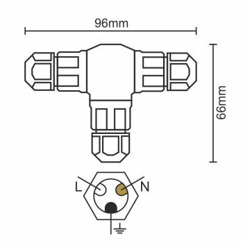 Konektor IP67 C20A/WP/3x1,5/3-CW133