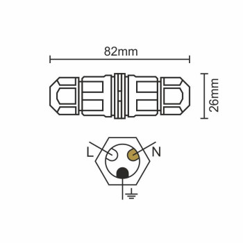Konektor IP67 C20A/WP/3x1,5/2-CW132